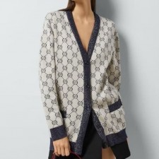GC 구찌 여성용 V넥 울 가디건 스웨터-12382
