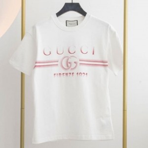 GC 구찌 프린트 코튼 저지 티셔츠