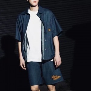 LV 루이비통 남성 데님 셔츠+반바지-1335