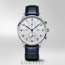 IWC 포르투기저 화이트다이얼 블루침