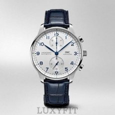 IWC 포르투기저 화이트다이얼 블루침