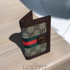 GC 구찌 오디피아 GG 카드지갑 브라운