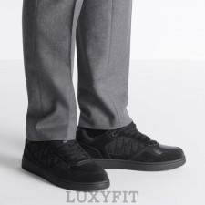 DO 디올 B27 블랙스웨이드 로우탑 스니커즈 블랙오블리크