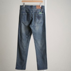 PD 프라다 레더패치 포켓 엠보로고 데님 팬츠