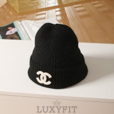 CN 샤넬 로고 울니트 비니