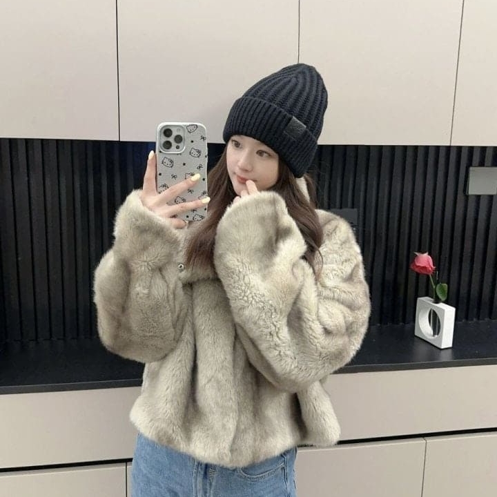 LW 로에베 올 블랙 비니 모자