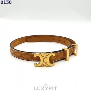 CL 셀린느 트리옹프 엠보싱 가죽 여성벨트 (카멜)