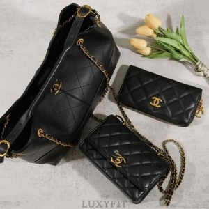 CN 샤넬 클래식 퀄팅 레더 숄더백 & 미니 플랩백 & 장지갑 3종셋