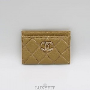 CN 샤넬 캐비어 골드 메탈 카드지갑
