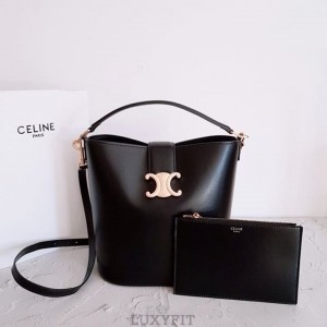 CL 셀린느 루이즈백 미디움 카프스킨 레더 블랙 [고급]