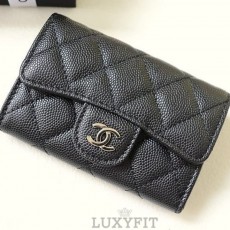 CN 샤넬 캐비어 플랩 카드지갑