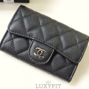 CN 샤넬 캐비어 플랩 카드지갑