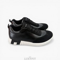 HM 에르메스 바운싱 블랙 레더 스니커즈