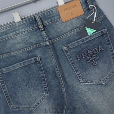 PD 프라다 밀라노 엠보자수 워싱 데님 팬츠