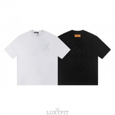 LV 루이비통 A 6529 엠브로이더드  로고 반팔