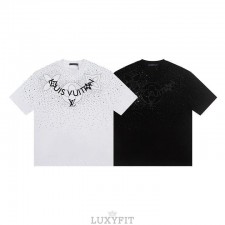 LV 루이비통 A 6550 크리스탈 모노그램 플라워 로고 반팔