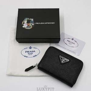 PD 프라다 사피아노 삼각로고 레더 동전지갑
