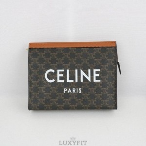 CL 셀린느 트리오페 스펠링로고 파우치 클러치백