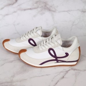 LW 로에베 플로우 러너 나일론 앤 스웨이드 화이트 퍼플