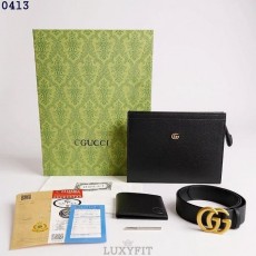 GC 구찌 마몽트 GG레더 클러치, 벨트, 지갑 3종세트