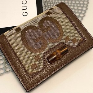 GC 구찌 다이애나 뱀부 카드지갑