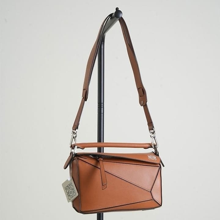 LW 로에베 미니 퍼즐 토트백 탄