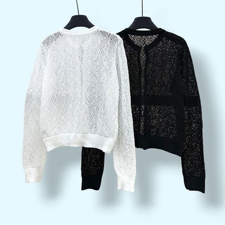 CN 샤넬 버클 단추 가디건