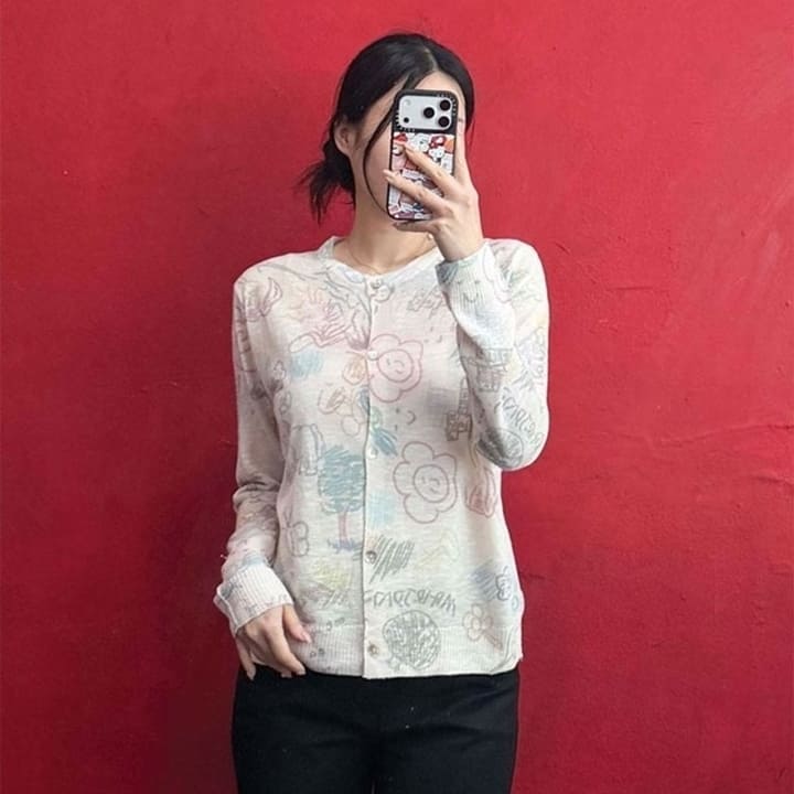 CU 브루넬로 쿠치넬리 여성 롱슬리브 탑 매쉬 니트 가디건