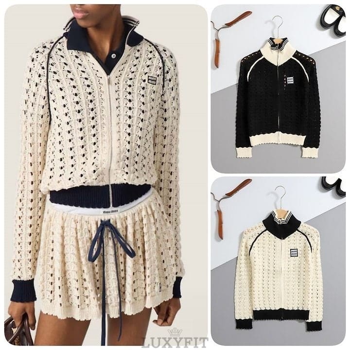 MU 미우미우 수입 코튼 지퍼 가디건