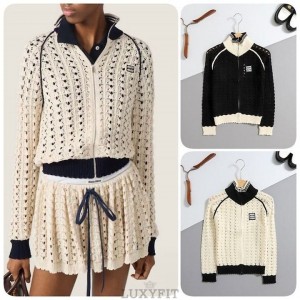 MU 미우미우 수입 코튼 지퍼 가디건