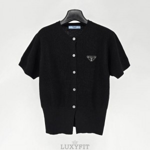 PD 프라다 라운드 반팔가디건