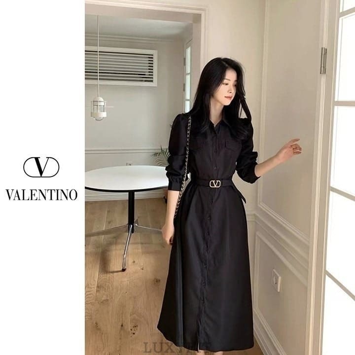 VT 발렌티노 V벨트 버튼 원피스