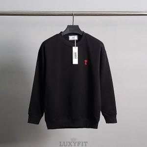 AM 아미 스몰하트자수 코튼 맨투맨