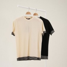 LL 로로피아나 클래식 배색 반팔 티셔츠