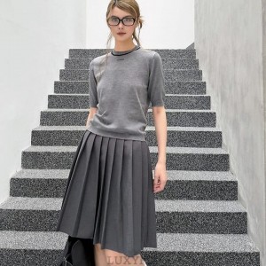 LW 로에베 M 64300 로고 컨트라스트 니트 반팔