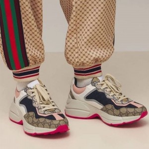 GC 구찌 라이톤 믹스드 미디어 스니커즈