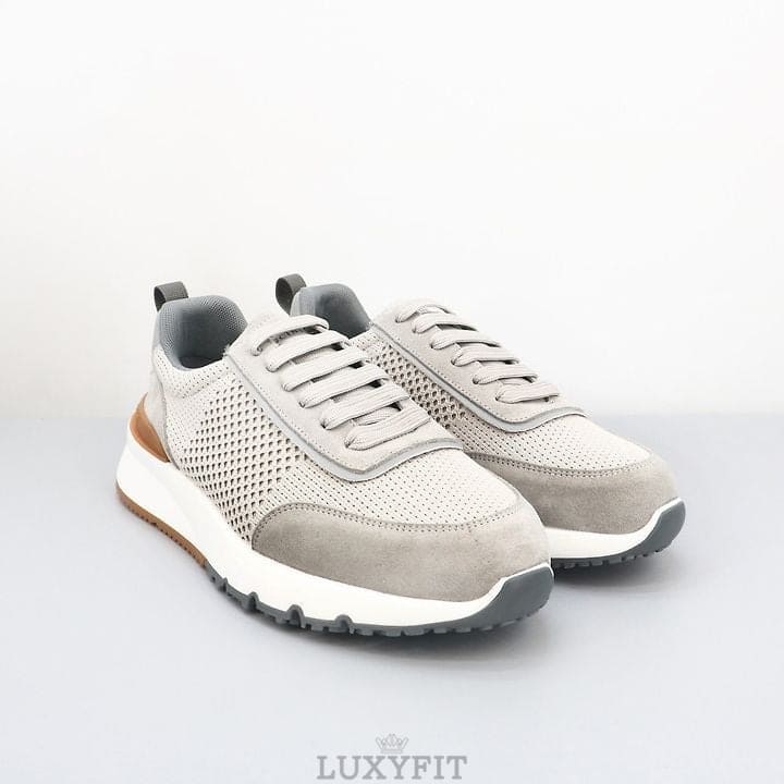 CU 브루넬로 쿠치넬리 스웨이드 매쉬 스니커즈