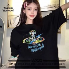 VV 비비안 웨스트우드빈티지 물감 로고 반팔티셔츠