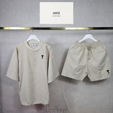 AM 아미 쿨링 와플 헨리 스트링&밴딩 팬츠 SET