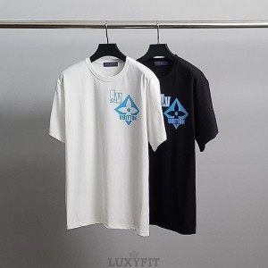 LV 루이비통 블루로고 코튼 반팔티