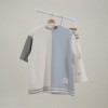 TB 톰브라운 언발란스 배색 포인트 반팔티 & 언발란스 배색 포인트 컬러 5부 반바지 세트