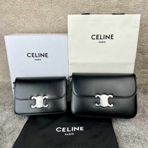 CL 셀린느 트리오페 숄더백 샤이니 카프스킨 은장