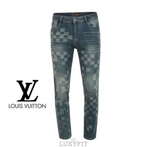 LV 루이비통 26SS. 멀티 다미 프린트 워싱 슬림진
