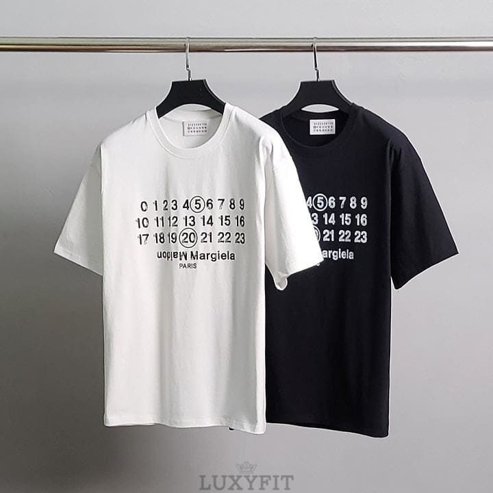 MG 메종 마르지엘라 넘버레터링 코튼 반팔티