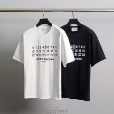 MG 메종 마르지엘라 넘버레터링 코튼 반팔티