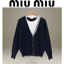 MU 미우미우 이중배색 가디건