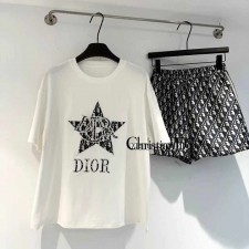 DO 디올 오블리그 레터링 티셔츠 + 반바지 세트
