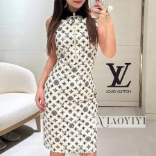 LV 루이비통 패턴 카라 원피스