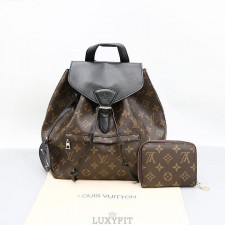 LV 루이비통 모노그램 몽수리 백팩 & 모노그램 지퍼 반지갑 (블랙)