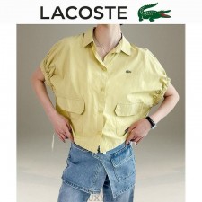 LC 라코스테 셔링소매 단추블라우스
